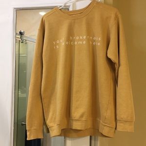 Yellow comfort colors sweatshirt!